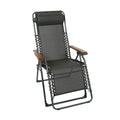 Relax-stol Oasi DV stål/textilen 66,5x155 cm sett forfra