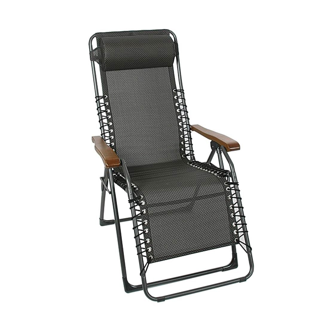 Relax-stol Oasi DV stål/textilen 66,5x155 cm sett forfra