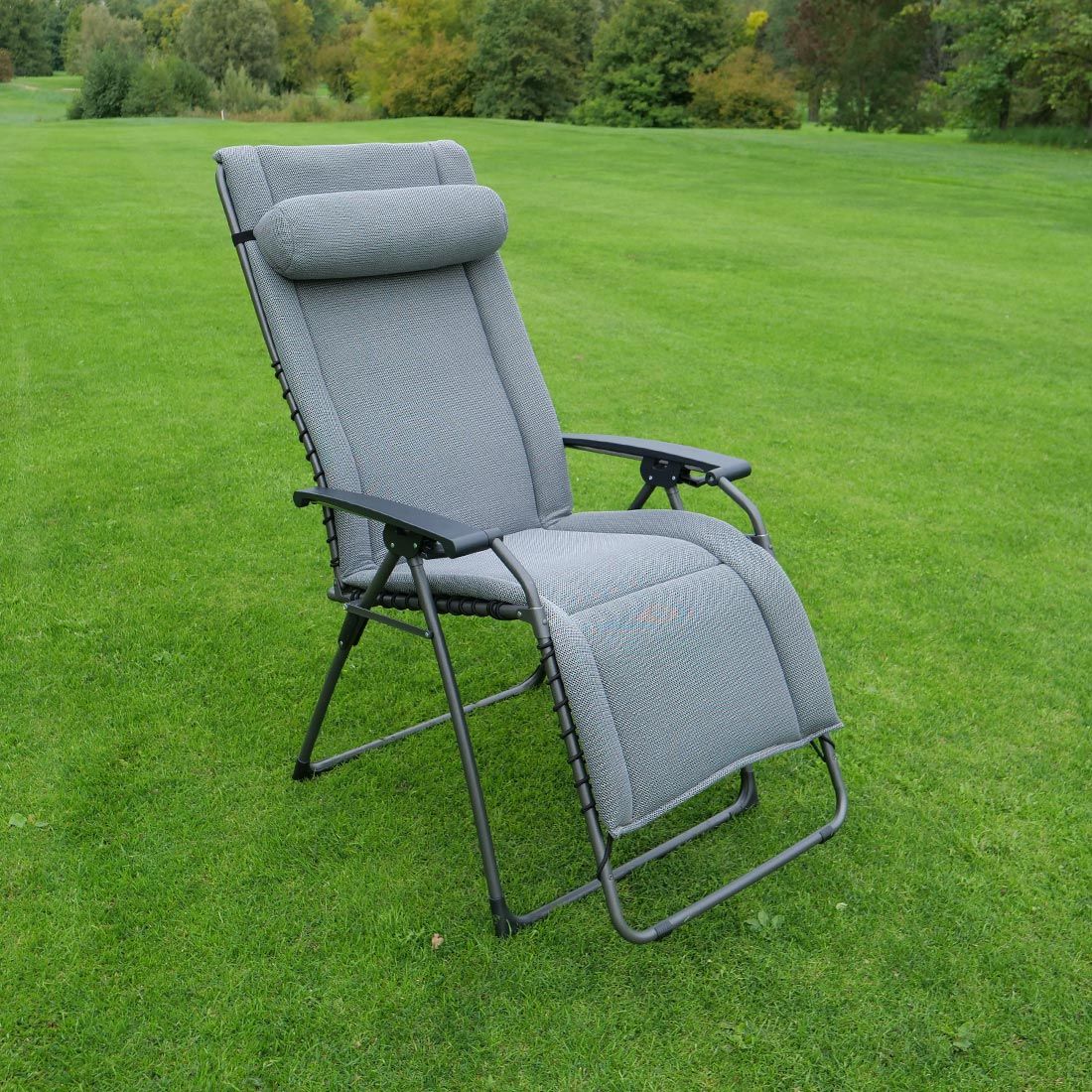 Relax-stol Oasi Sky Dream aluminium/3D Mesh detalj av stoff