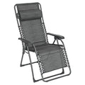 Relax-stol Oasi Superior aluminium/textilen antrasitt forfra