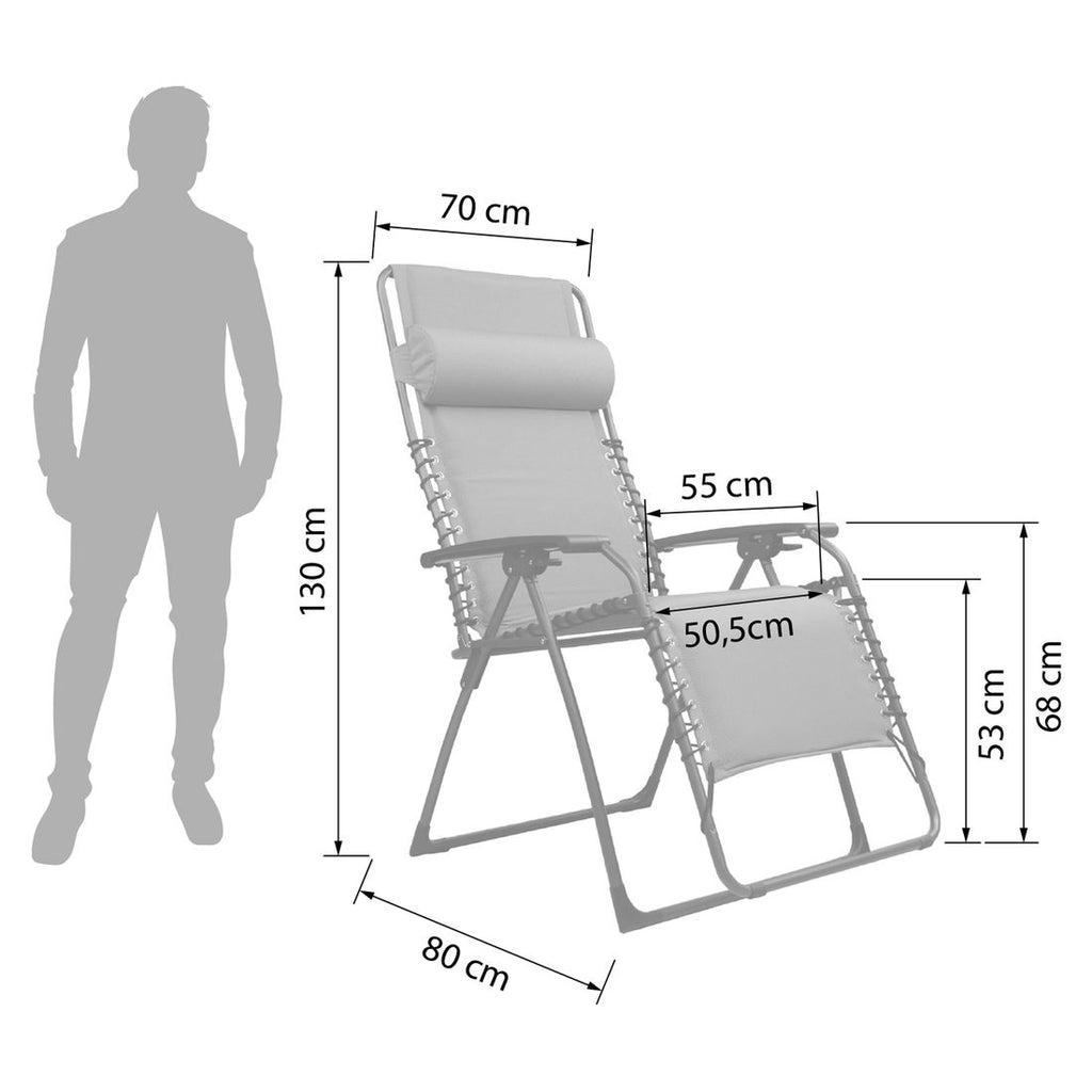 Detalj av stoff og ramme på Relax-stol Oasi XL stål/olefin