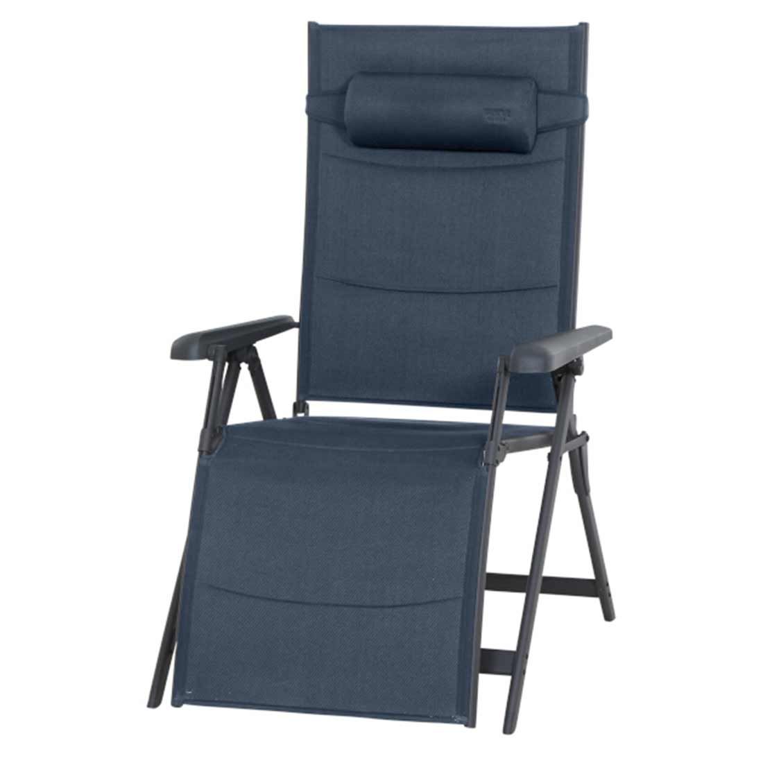 Relax-stol Premium XL camping justerbar aluminium/2D Mesh - Siena Garden forfra