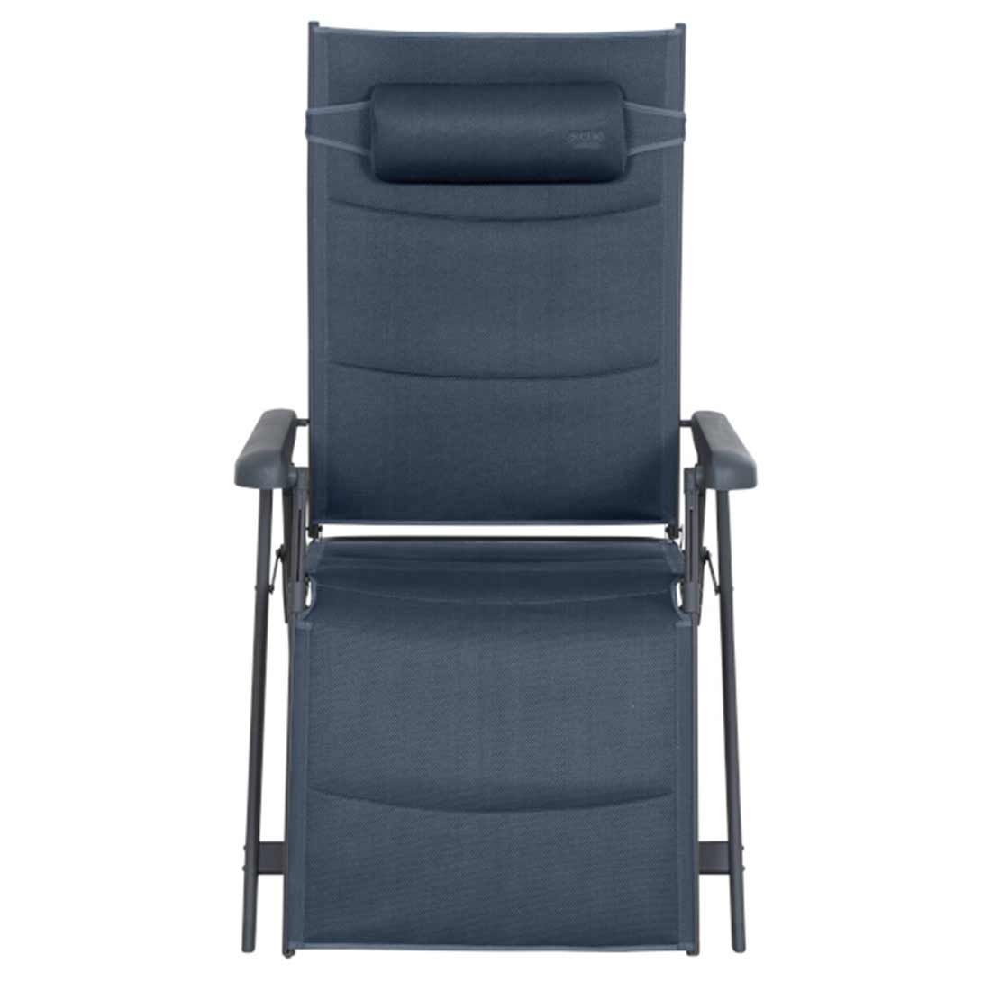 Relax-stol Premium XL camping justerbar aluminium/2D Mesh - Siena Garden bakside