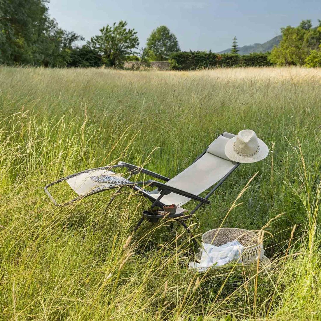 Relax-stol RT2 stål/Batyline sammenleggbar - Lafuma nærbilde av armstøtte