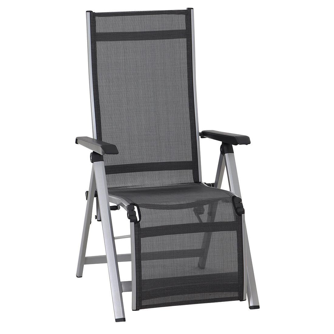 Relax-stol Tesoro aluminium/Ranotex sammenleggbar forfra