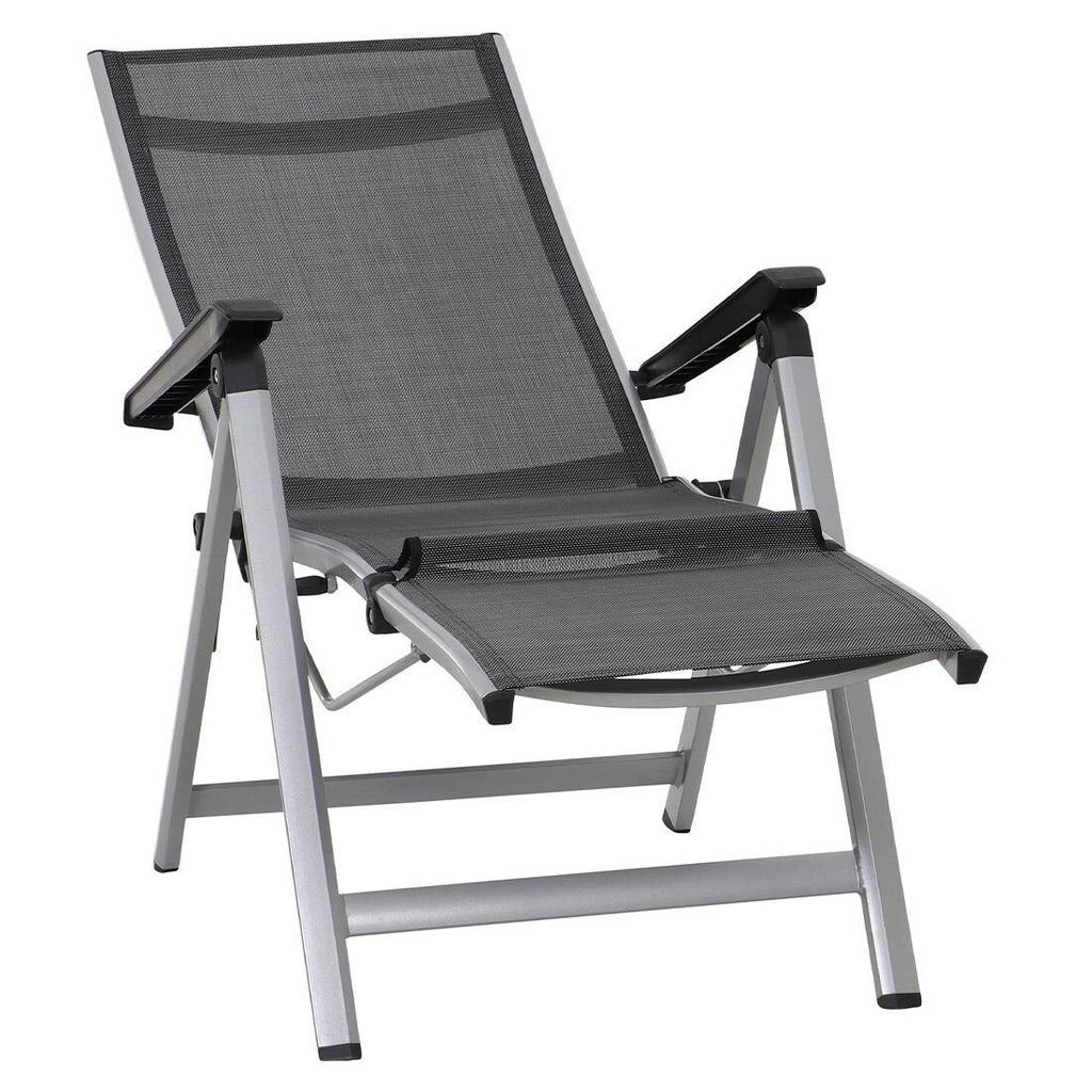 Relax-stol Tesoro aluminium/Ranotex sammenleggbar bakside