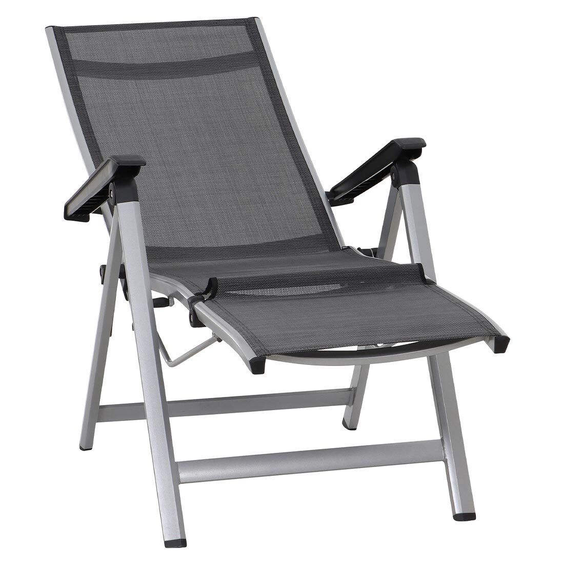 Relax-stol Tesoro aluminium/Ranotex sammenleggbar bakside
