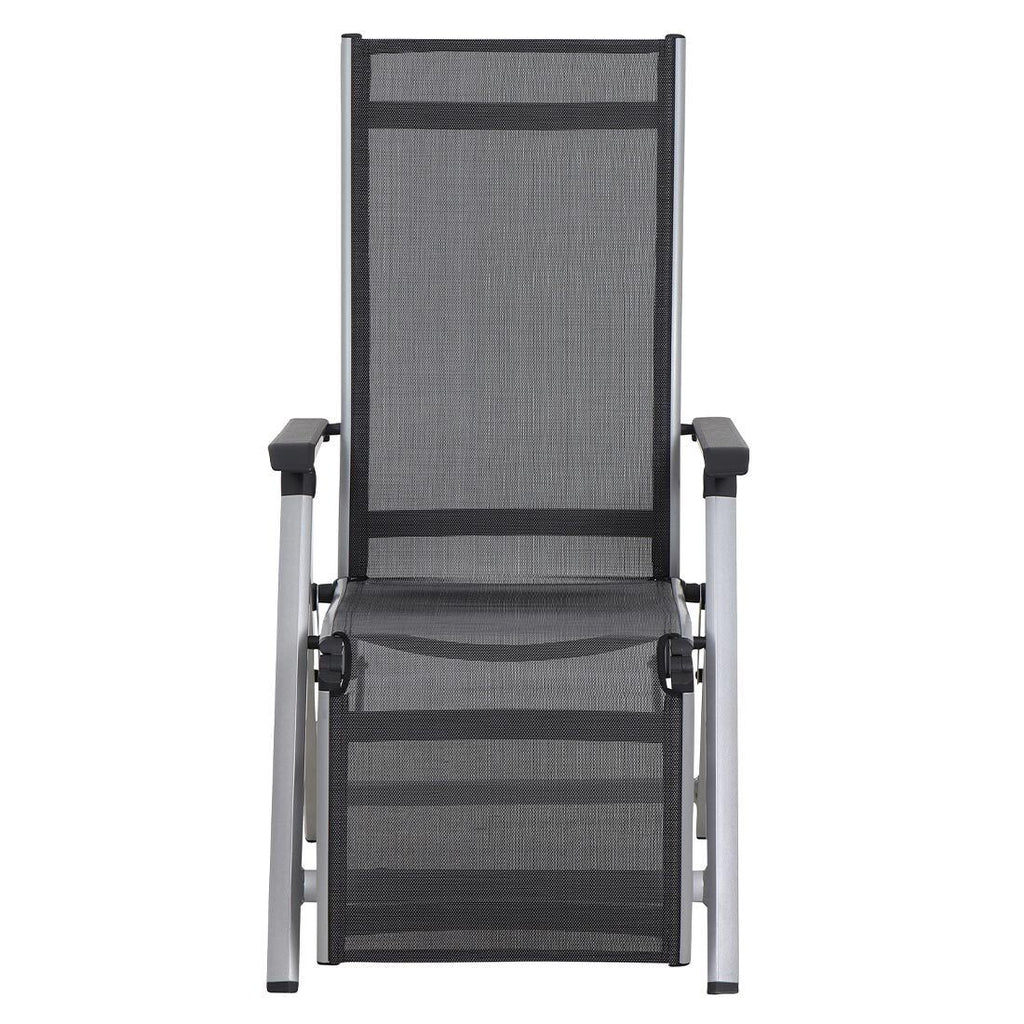 Detalj av Relax-stol Tesoro aluminium/Ranotex sammenleggbar sete