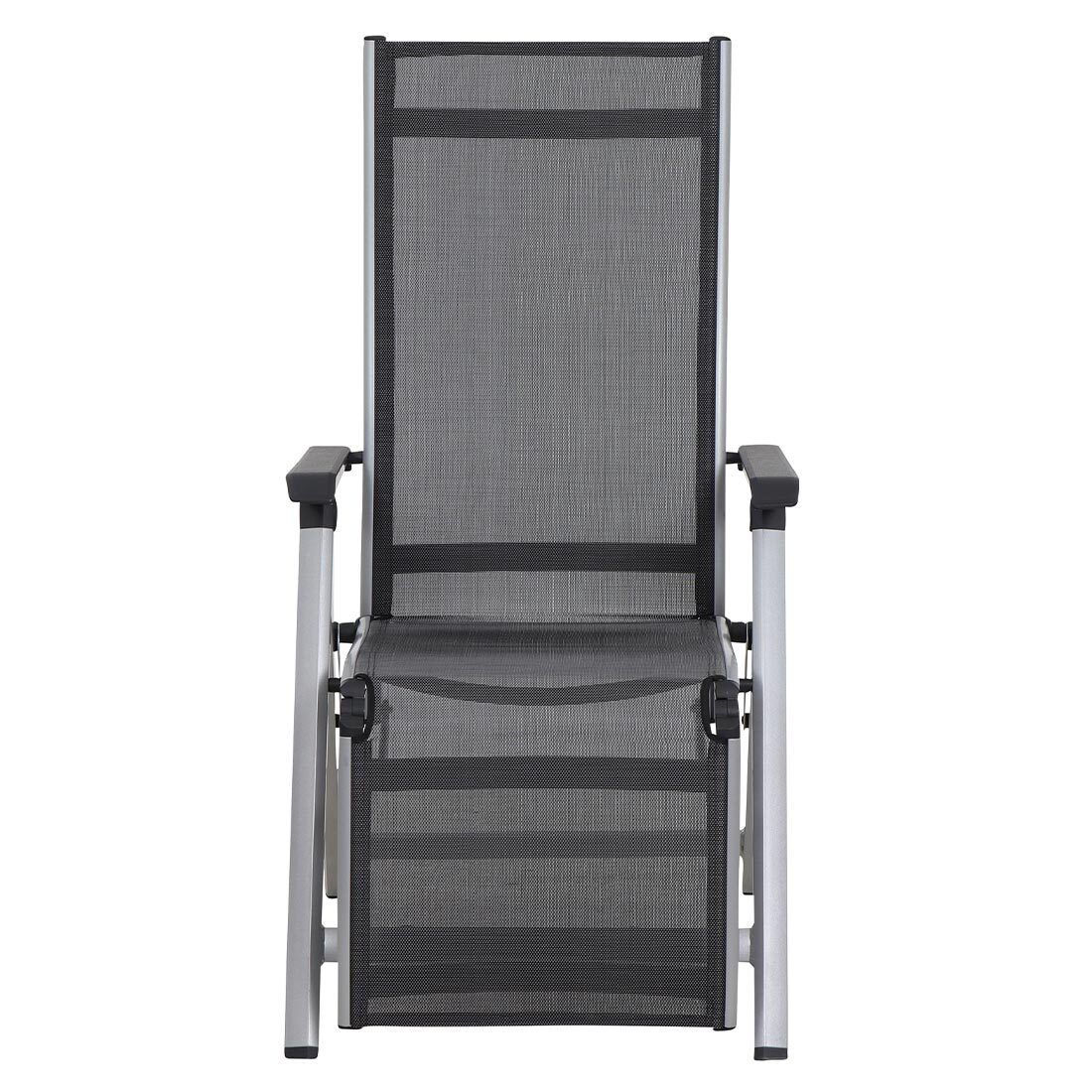 Detalj av Relax-stol Tesoro aluminium/Ranotex sammenleggbar sete