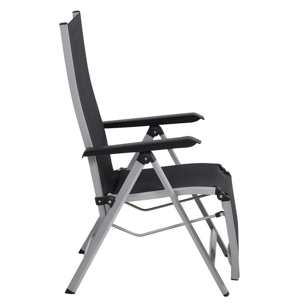Relax-stol Tesoro aluminium/Ranotex sammenleggbar sammenlagt