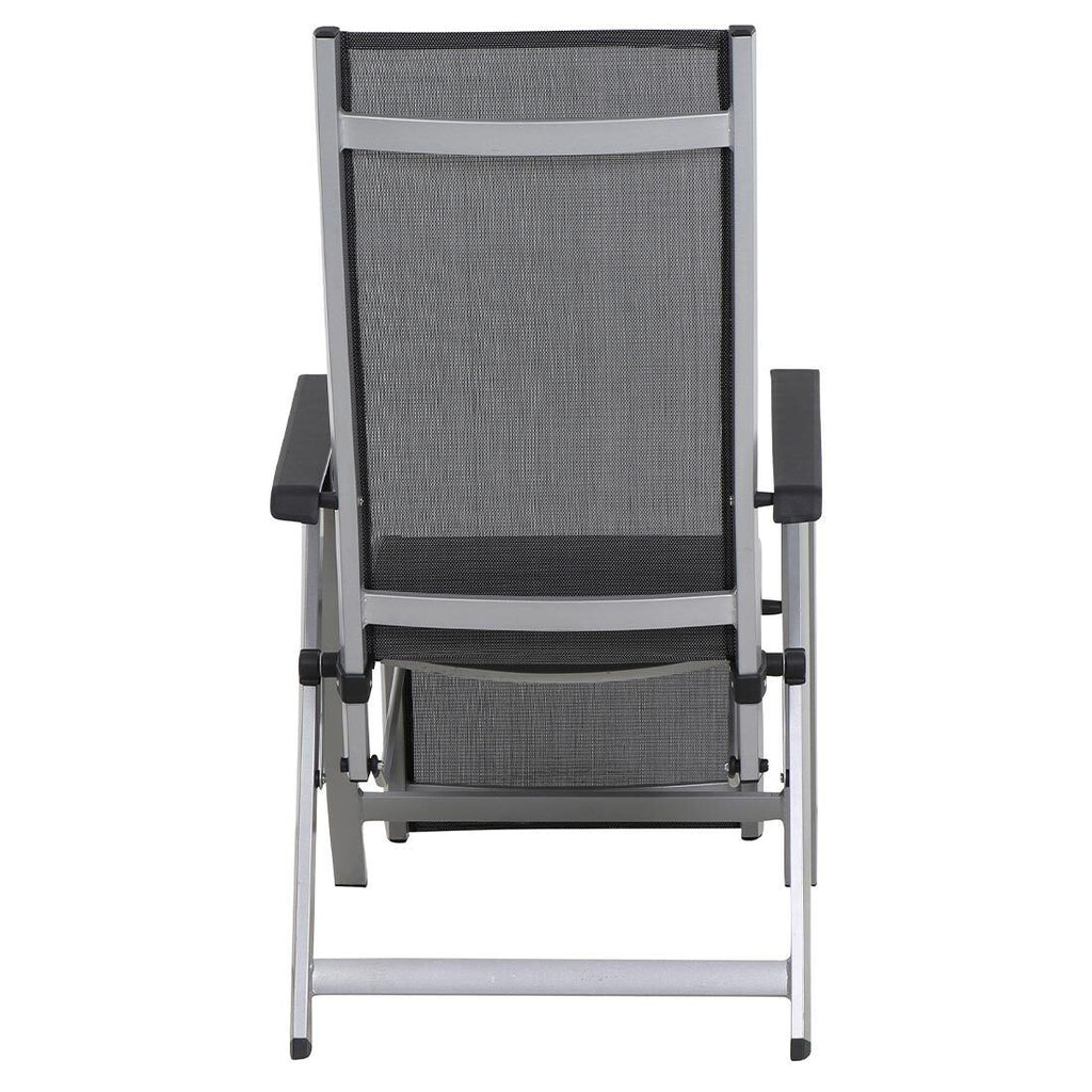 Nærbilde av tekstilene på Relax-stol Tesoro aluminium/Ranotex sammenleggbar