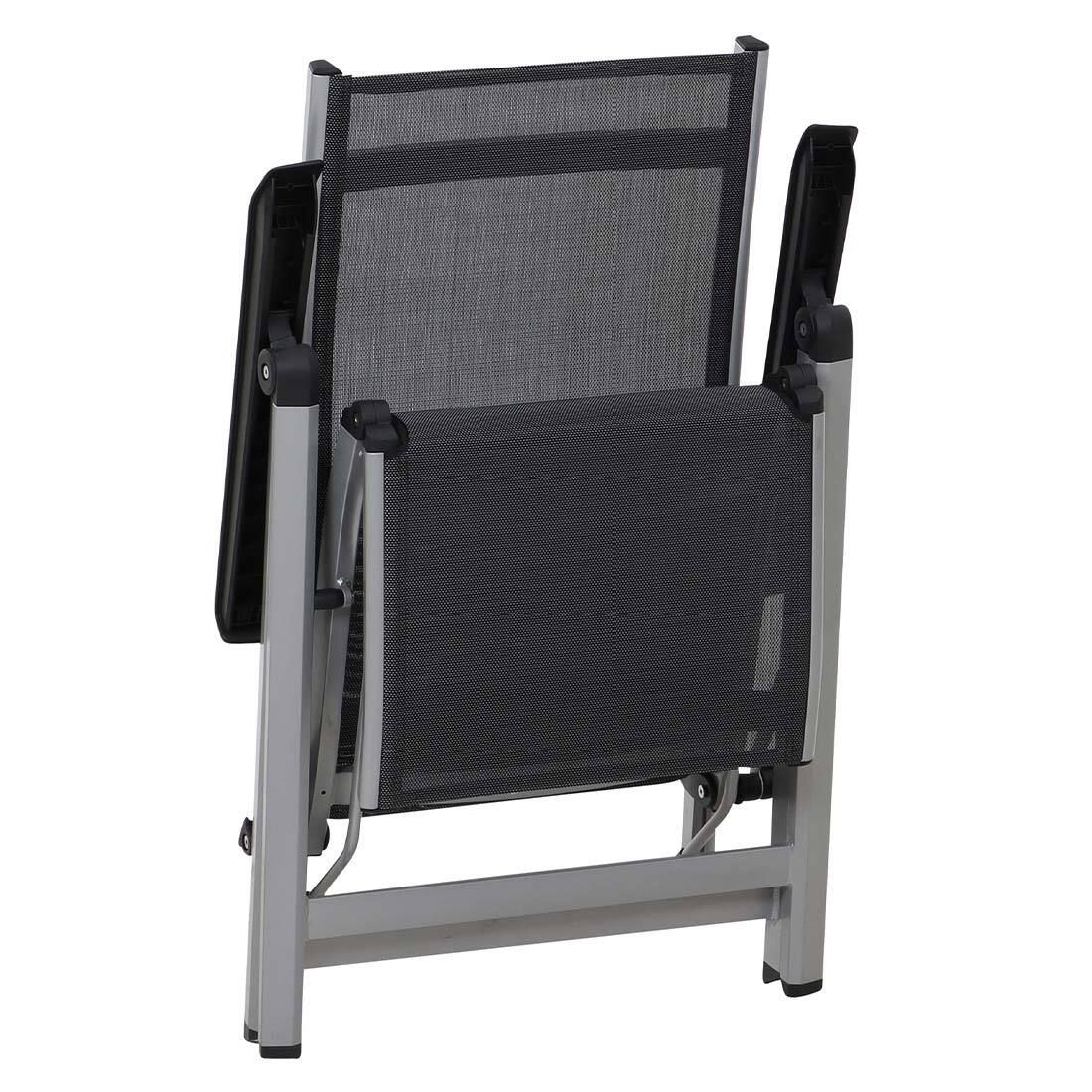 Relax-stol Tesoro aluminium/Ranotex sammenleggbar på terrasse