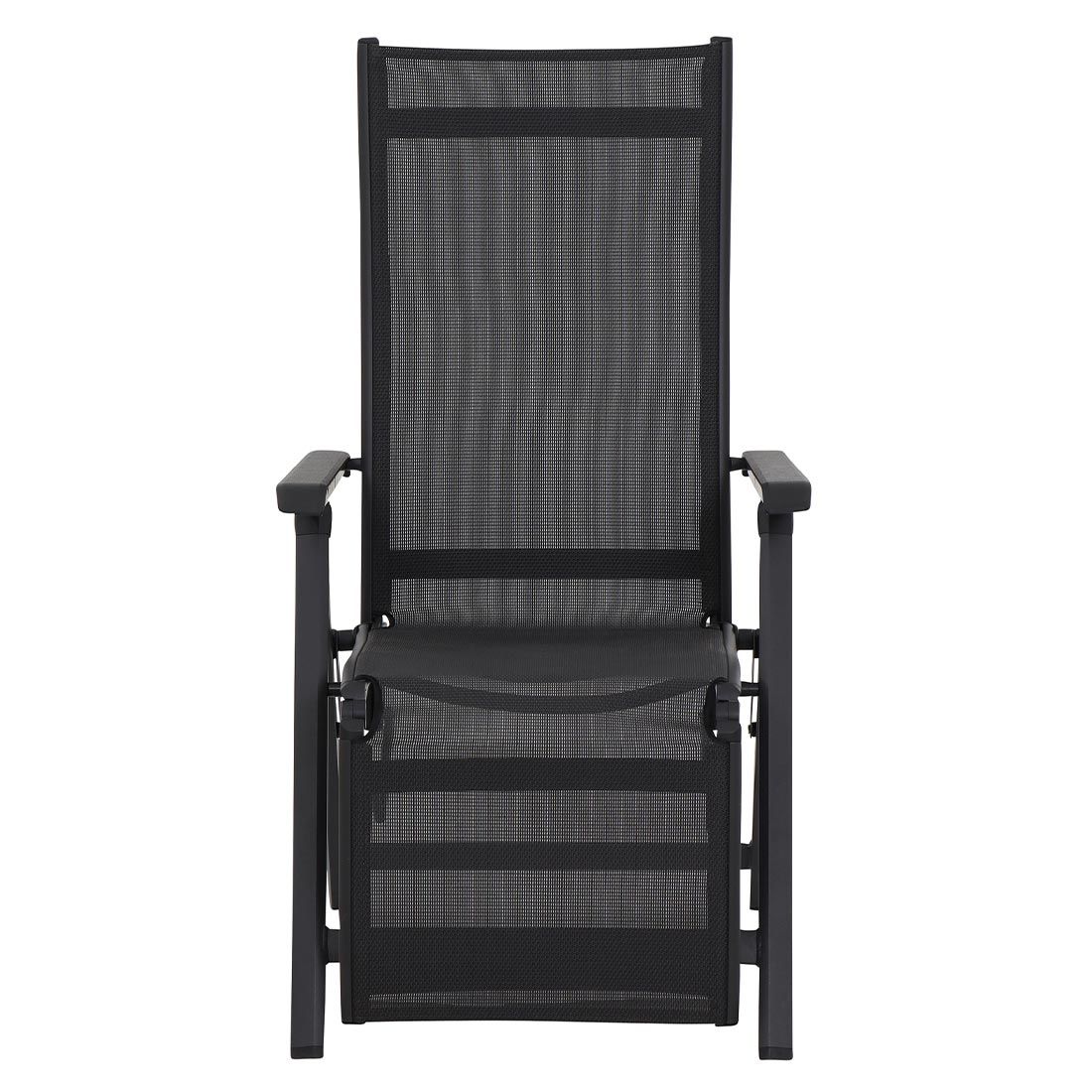 Relax-stol Tesoro justerbar aluminium/Ranotex antrasitt detalj av stoff