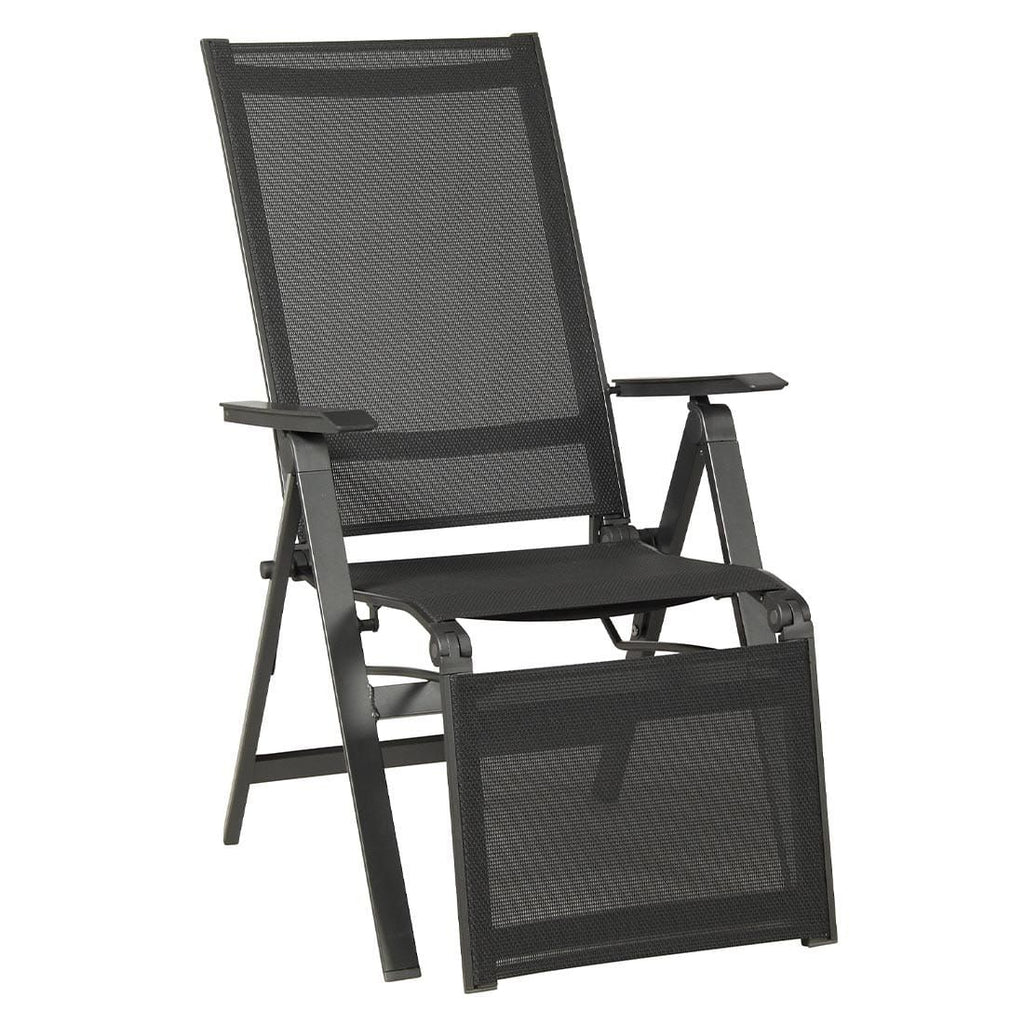 Relax-stol Urban aluminium/textilen sammenleggbar - Acamp forfra
