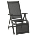 Relax-stol Urban aluminium/textilen sammenleggbar - Acamp forfra