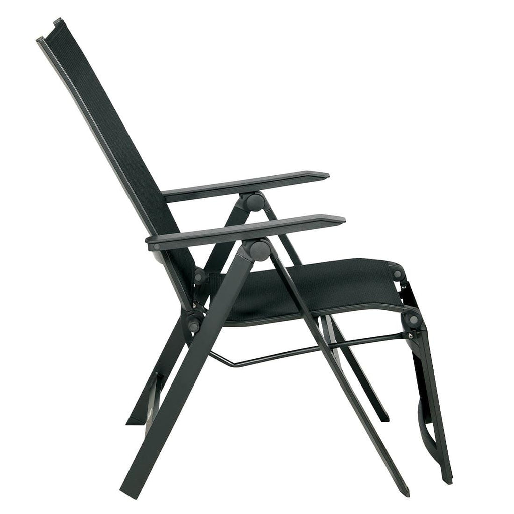 Relax-stol Urban aluminium/textilen sammenleggbar - Acamp montert i hage