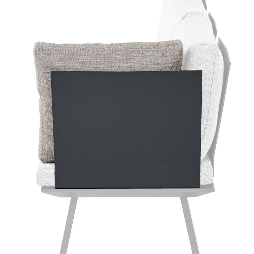 Repton tilkobling for spisesofa aluminium/textilen detalj av materiale