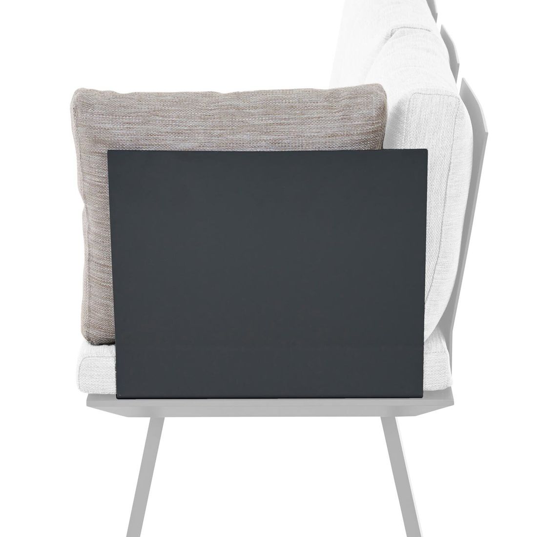 Repton tilkobling for spisesofa aluminium/textilen detalj av materiale