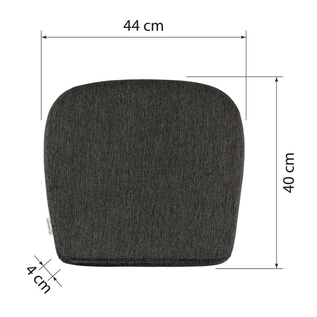 Detalj av Ryggpute Kubu 44x40 cm olefin, antrasitt materiale