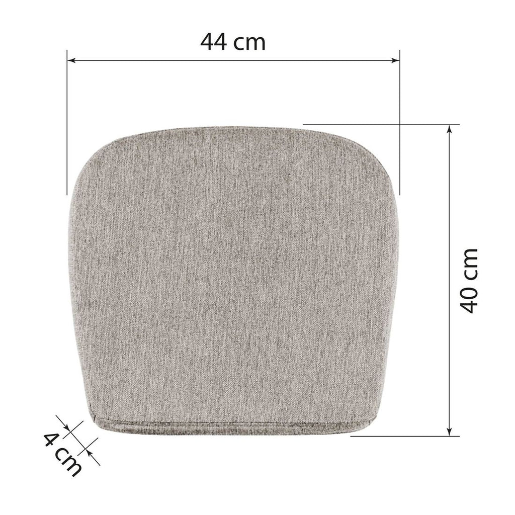 Detalj av Ryggpute ute Lido 44x40 cm olefin taupe materiale
