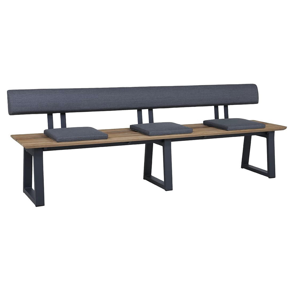 Ryggstøtte Phönix 220 cm rustfritt stål/textil detalj