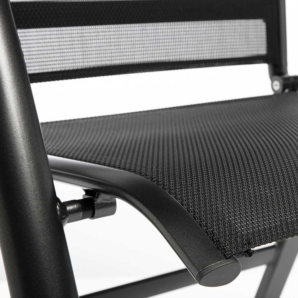 Sammenklappbare stoler på Hagemøbelsett Legato Curve 4 plasser