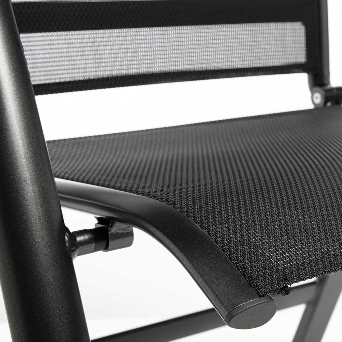 Sammenklappbare stoler på Hagemøbelsett Legato Curve 4 plasser