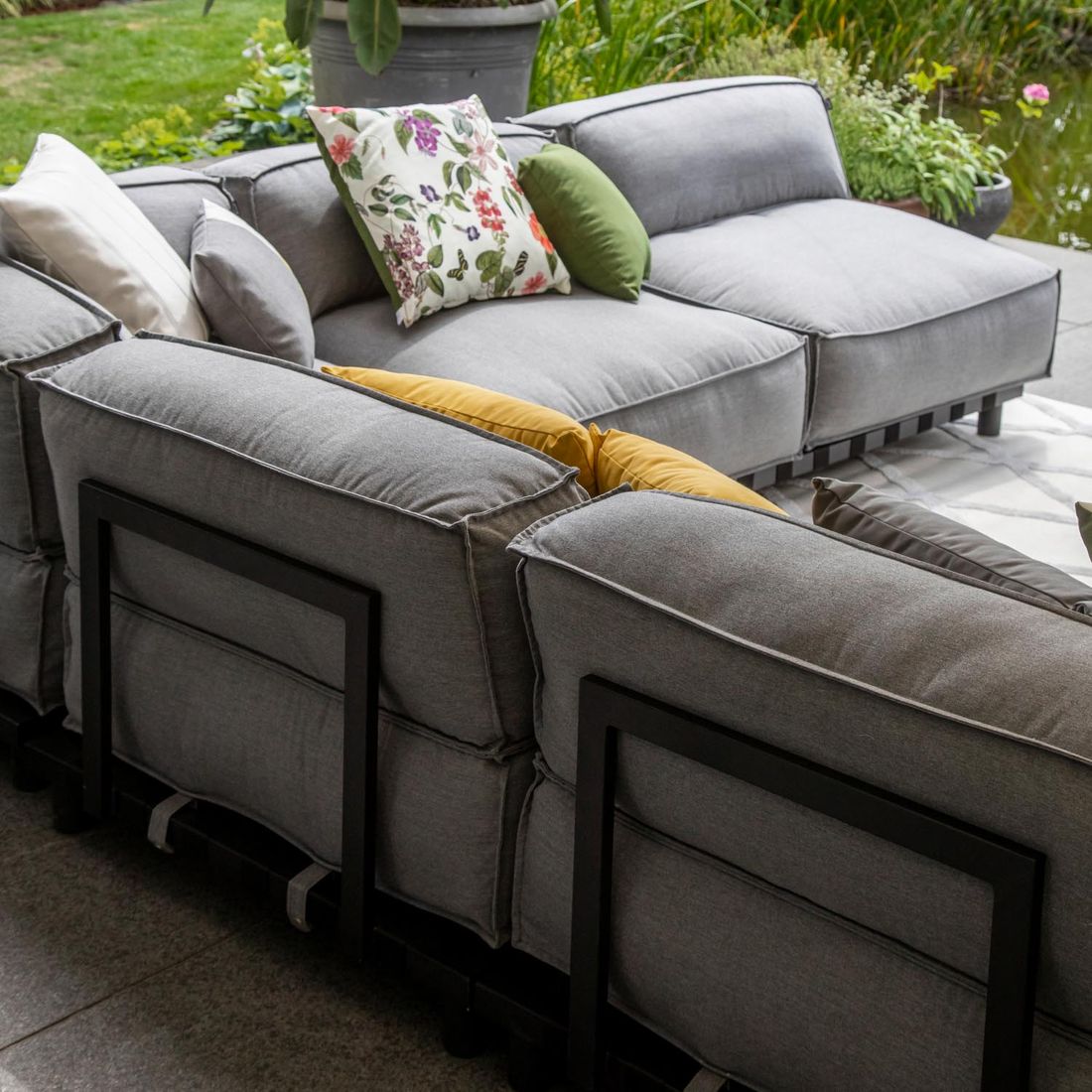 Midtmodul lounge Vlieland aluminium/Sunbrella 87 cm - Schöner Wohnen