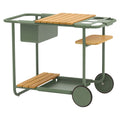 Serveringsvogn ute Somerset aluminium/teak 90x51 cm - Zebra forfra