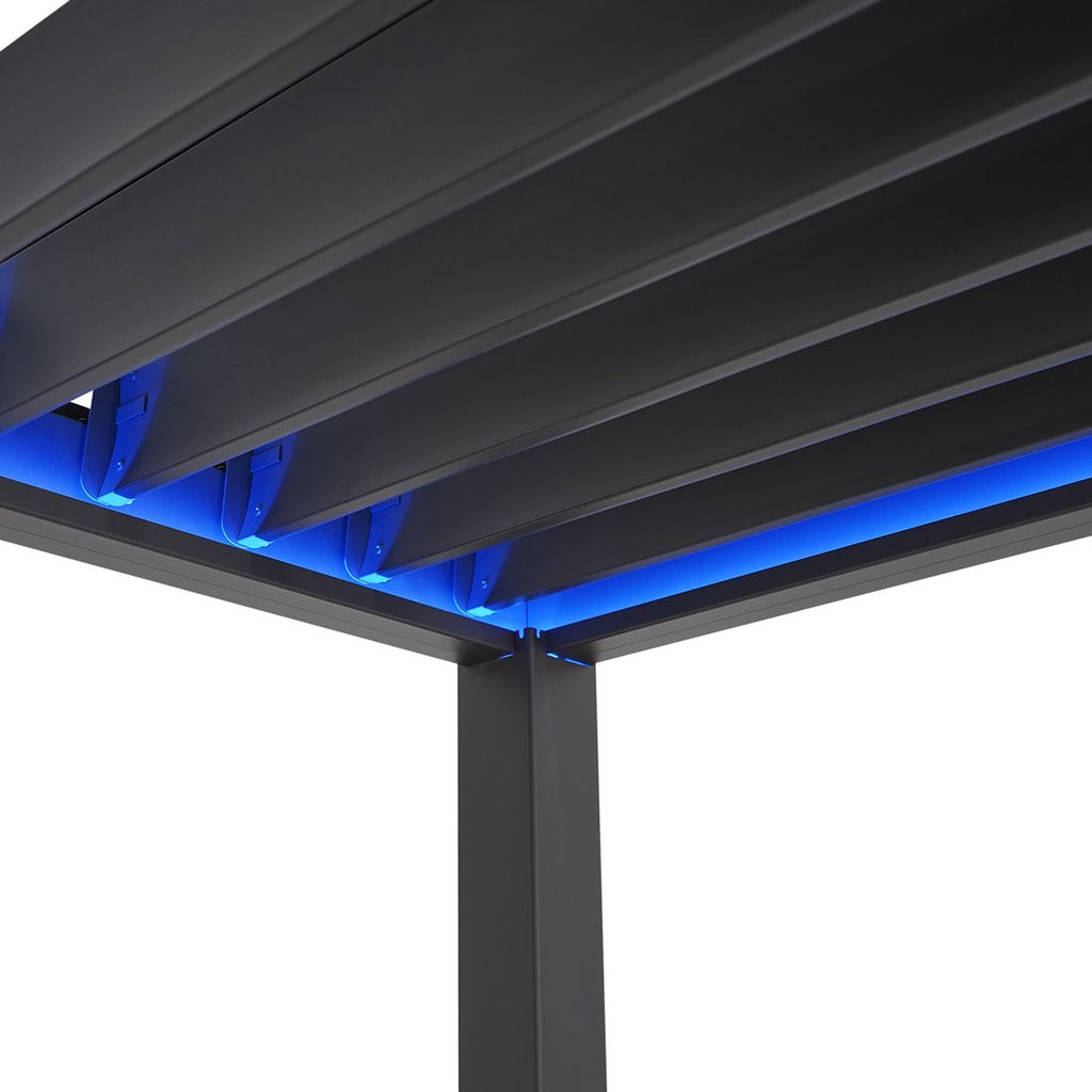 Sidebeskyttelse til Pergola Deluxe e-Motion aluminium 400x300 cm