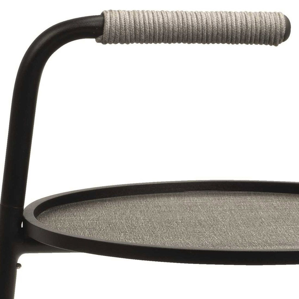 Sidebord ute Edi 48x48 cm aluminium tekstilen bakside