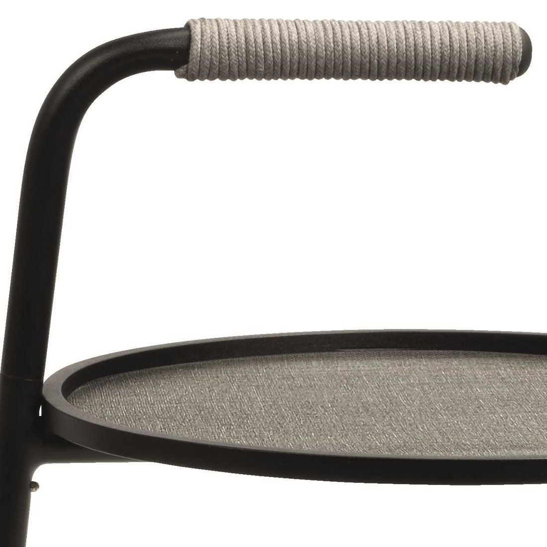 Sidebord ute Edi 48x48 cm aluminium tekstilen bakside