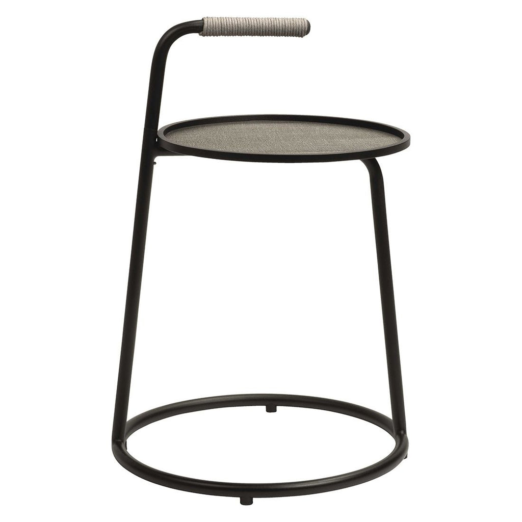 Sidebord ute Edi 48x48 cm aluminium tekstilen forfra