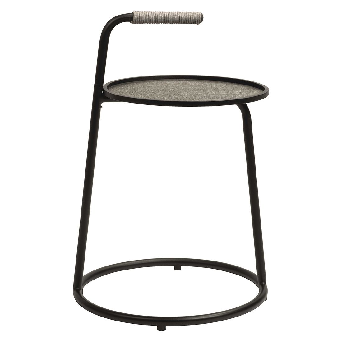 Sidebord ute Edi 48x48 cm aluminium tekstilen forfra