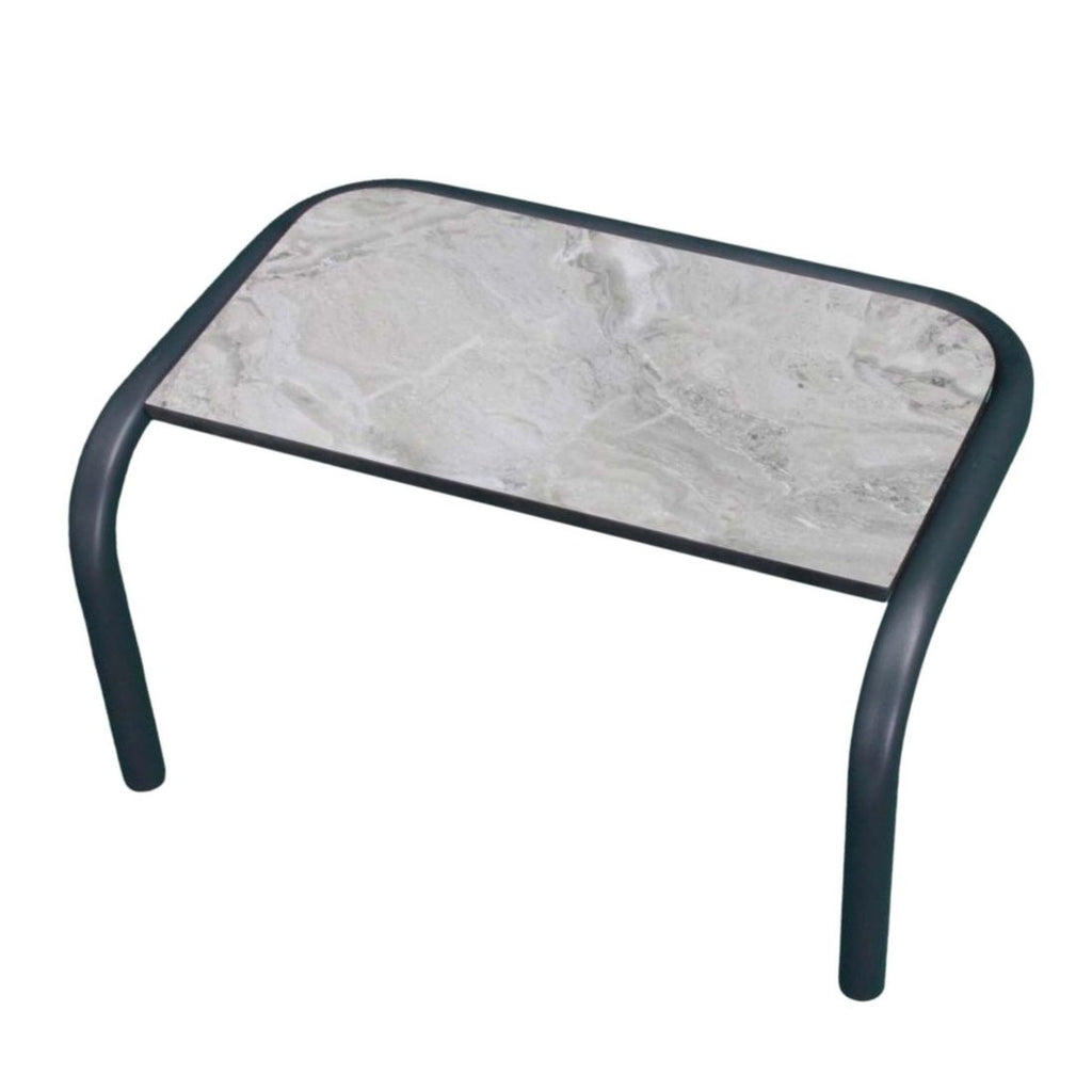 Montert Sidebord Pandora 45x30 cm aluminium HPL i uteområde