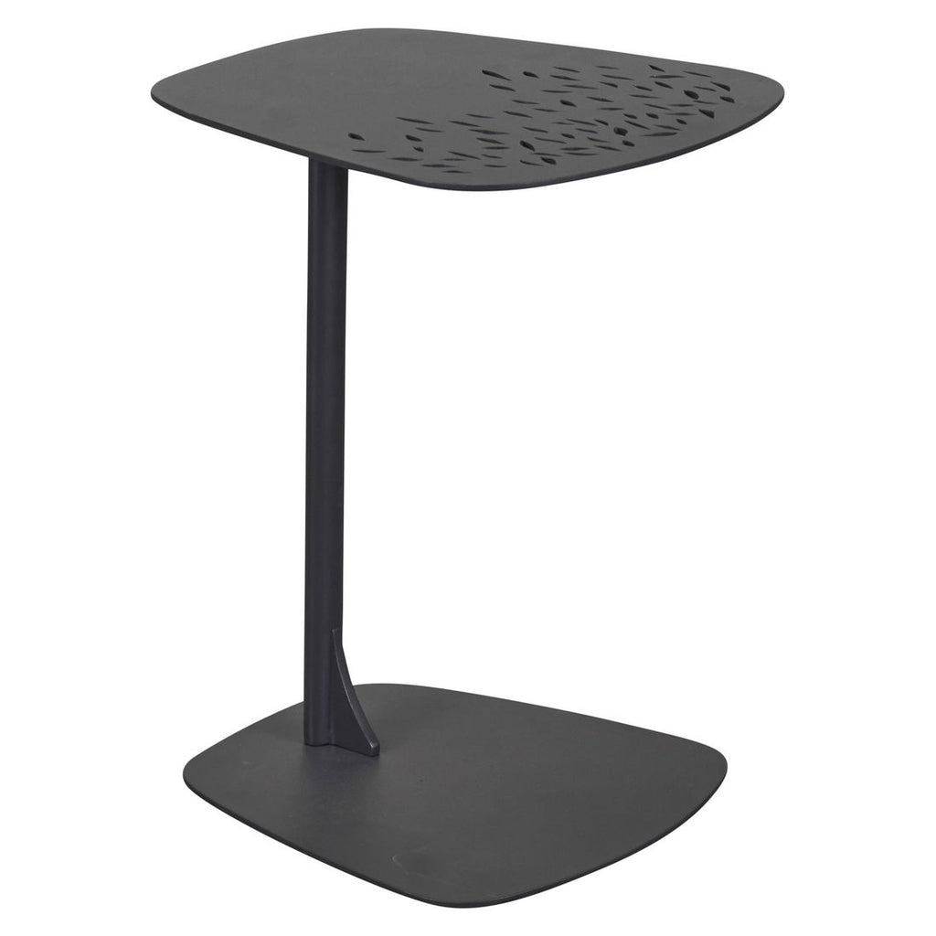 Sidebord ute Bari 40x39 cm aluminium antrasitt foran