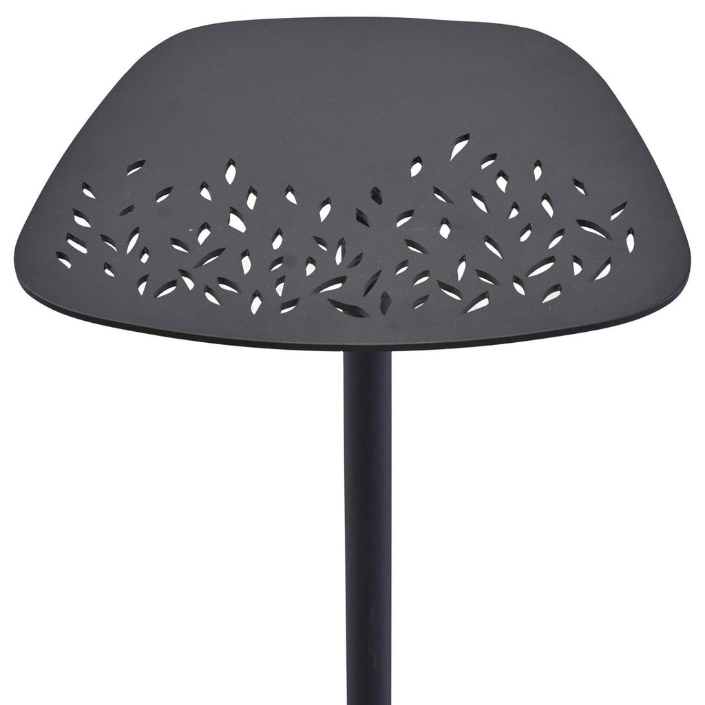 Sidebord ute Bari 40x39 cm aluminium antrasitt sett fra siden
