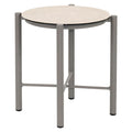Sidebord ute Bora Bora Ø40 cm aluminium/keramikk forfra