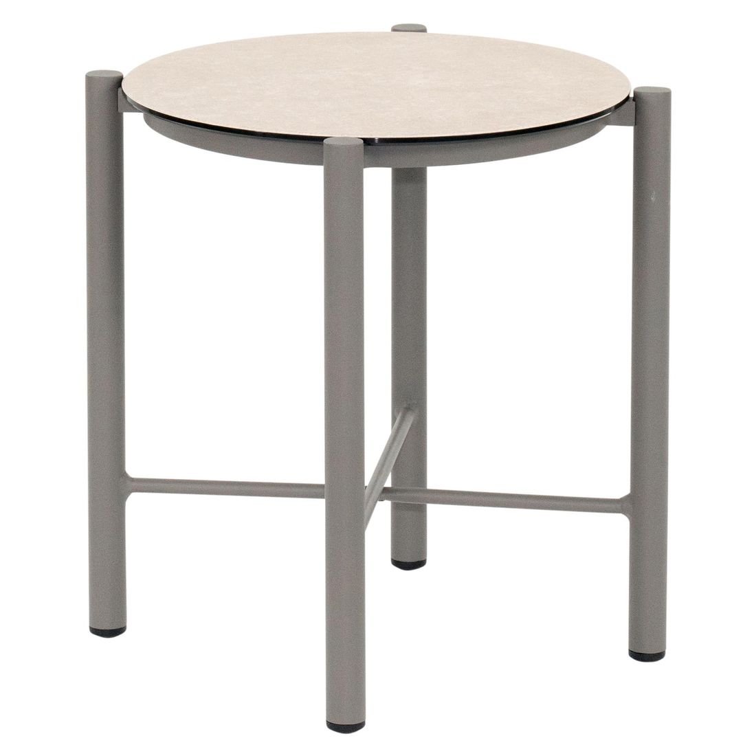 Sidebord ute Bora Bora Ø40 cm aluminium/keramikk forfra