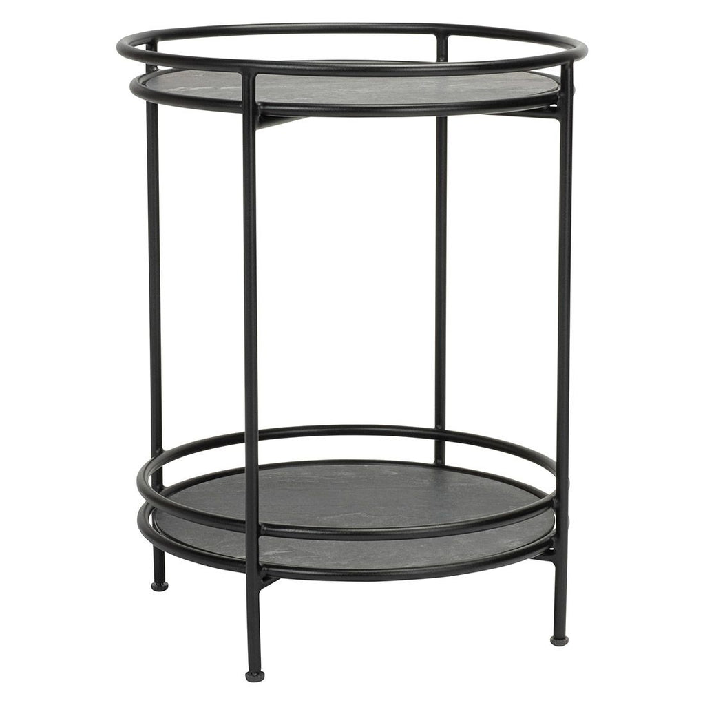 Sidebord ute Charles 52x52 cm aluminium/Silverstar forfra