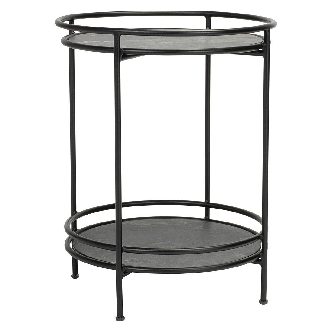 Sidebord ute Charles 52x52 cm aluminium/Silverstar forfra