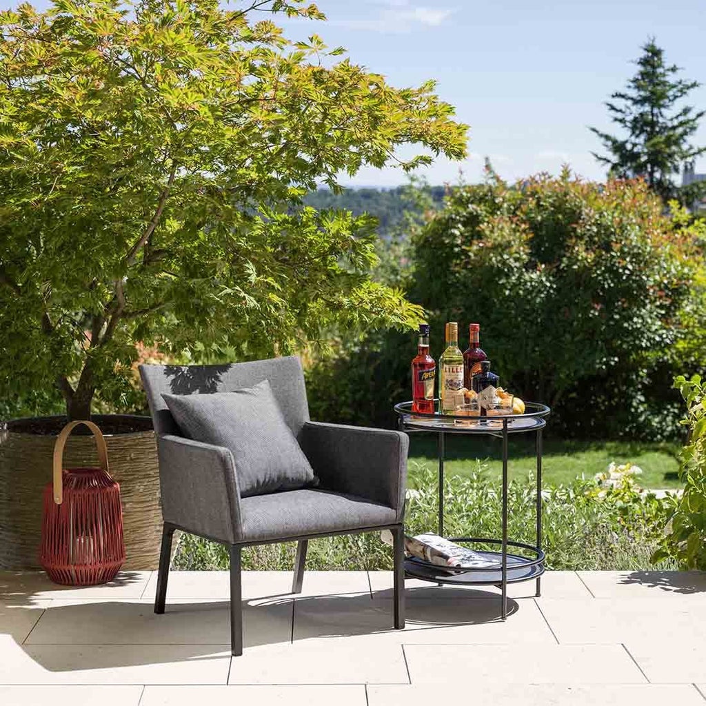 Sidebord ute Charles 52x52 cm aluminium/Silverstar nærbilde av materialer