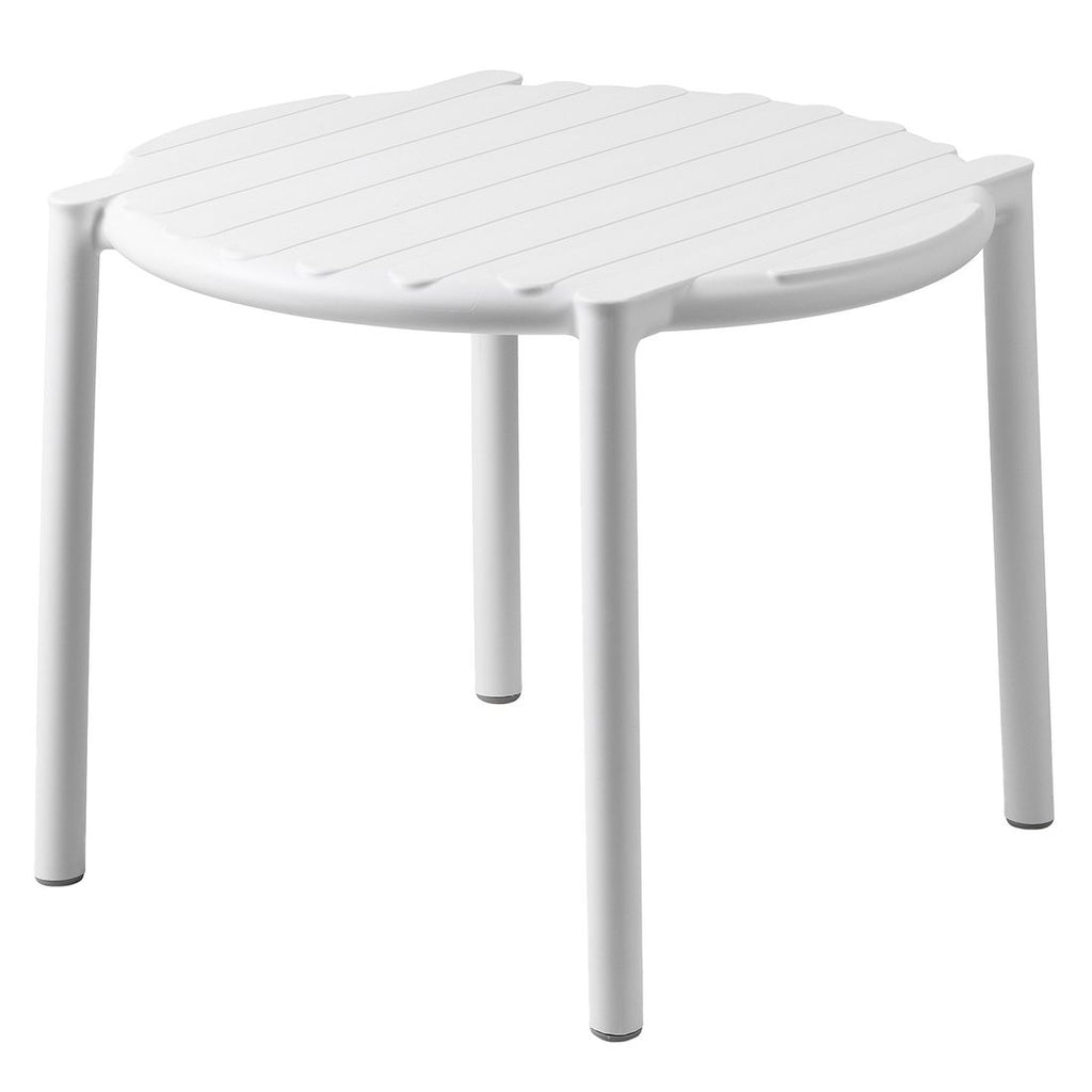Detalj av Sidebord ute Doga plast Ø49,5 cm stabelbar - Nardi