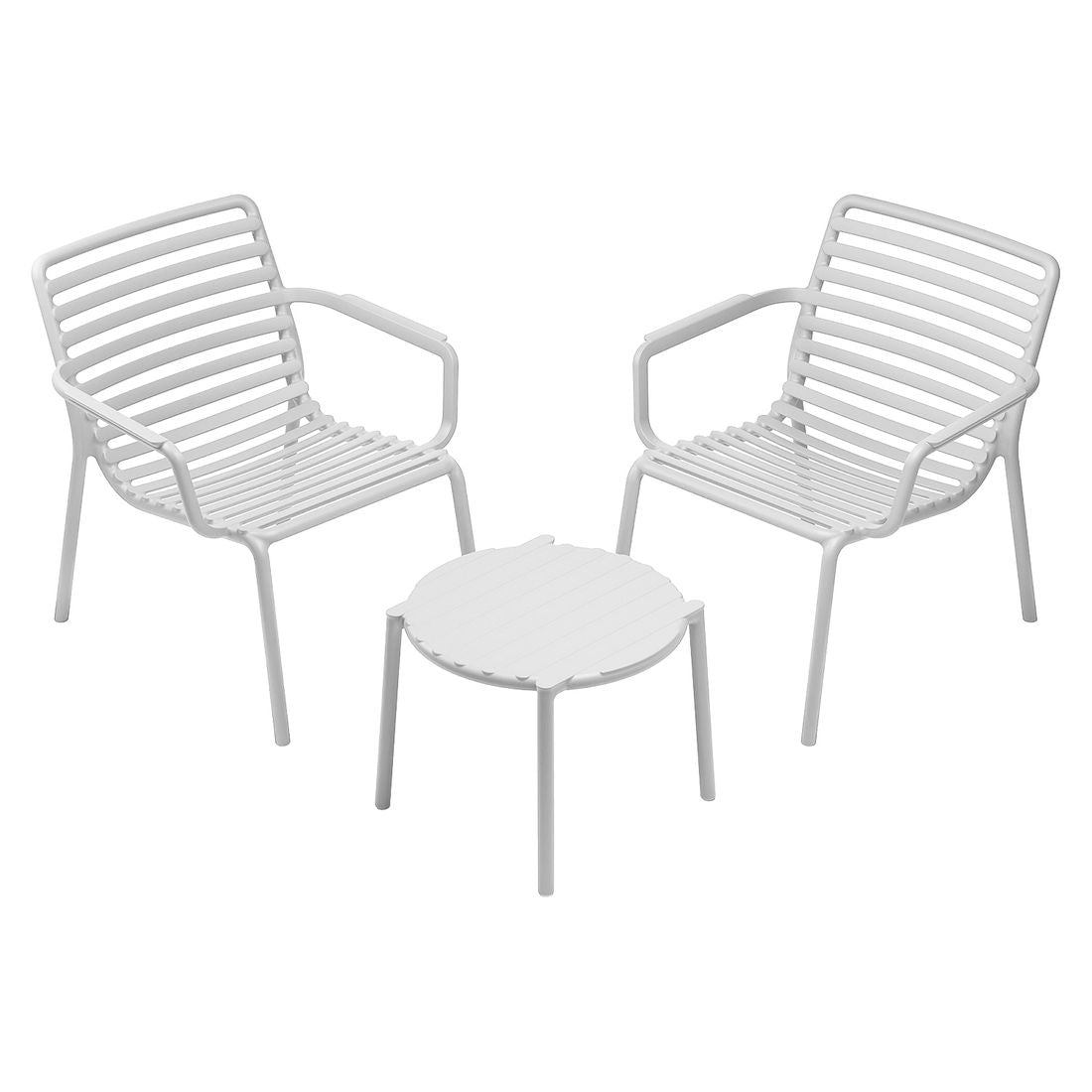Sidebord ute Doga plast Ø49,5 cm stabelbar - Nardi lett og flyttbar