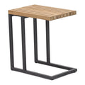 Sidebord ute Fly 30x45 cm aluminium/teak fra Zebra for balkong og terrasse