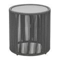 Sidebord ute Formentera Ø44,4cm aluminium/tau forfra