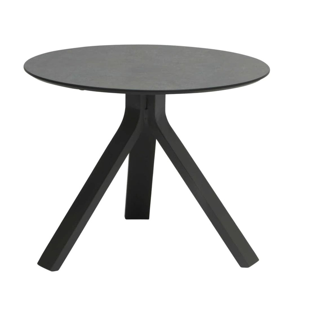 Sidebord ute Freddie aluminium/Silverstar Ø55 cm front