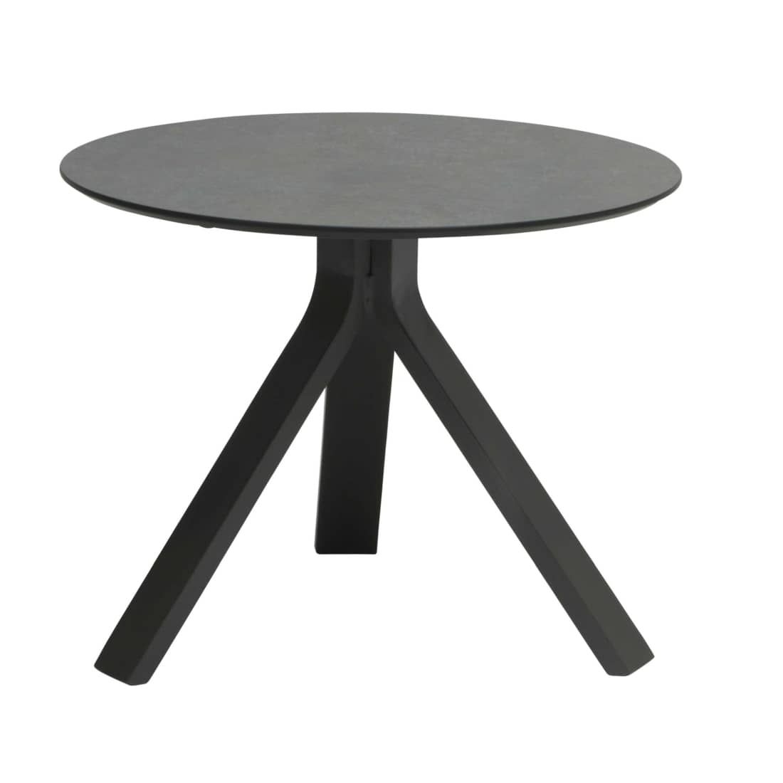 Sidebord ute Freddie aluminium/Silverstar Ø55 cm front
