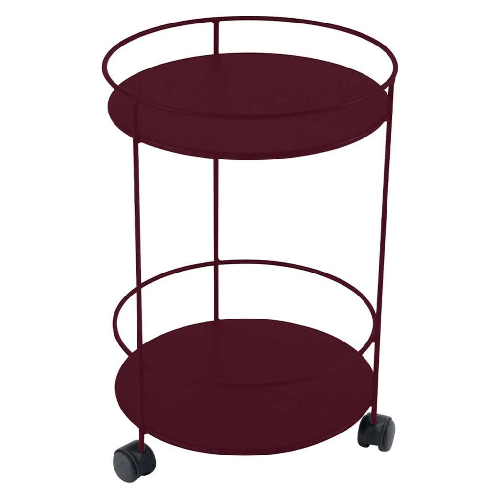 Sidebord ute Guinguette stål Ø40 cm med hjul - Fermob forfra