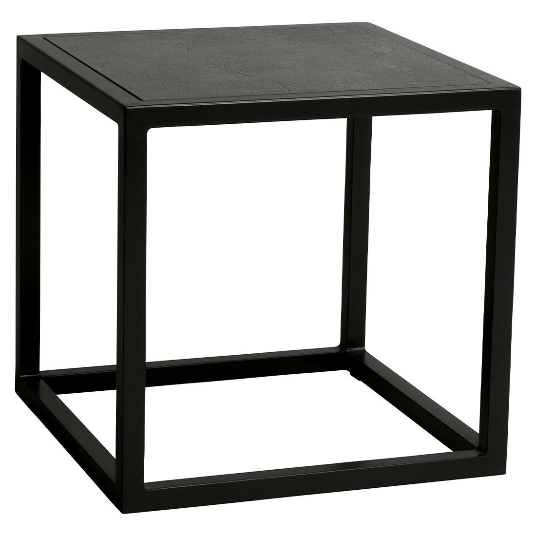Sidebord ute John 45x45 cm aluminium/Dekton sett forfra